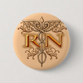 RN Nurse custom namepin Button (Vorderseite)