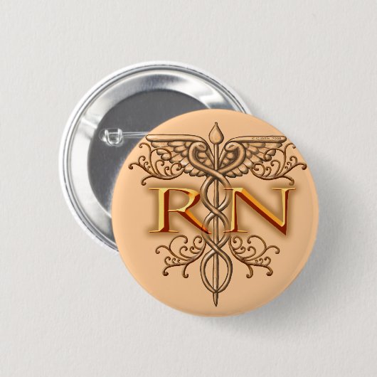 RN Nurse custom namepin Button (Vorne & Hinten)