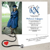 RN Nurse Foto Abschluss Pinning Party / Marine Einladung