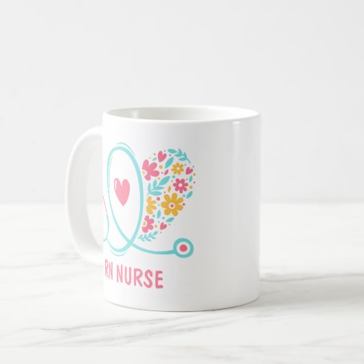 RN Nurse-Geschenk Kaffee Tasse (Vorderseite Links)