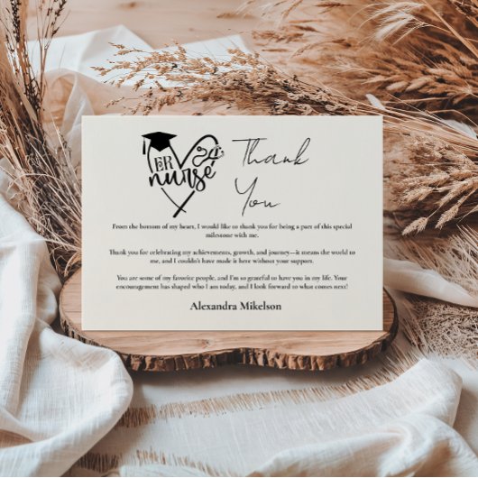 RN Nurse Graduation Party Dankeskarte