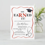 RN Nurse Graduation Party Einladung (Stehend Vorderseite)