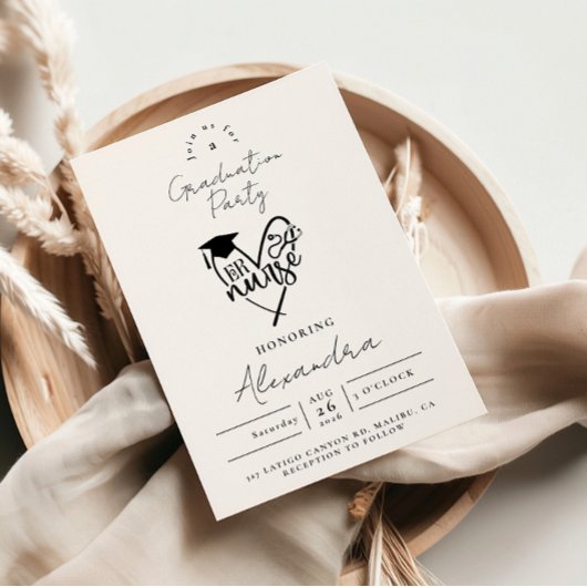 RN Nurse Graduation Party Einladung