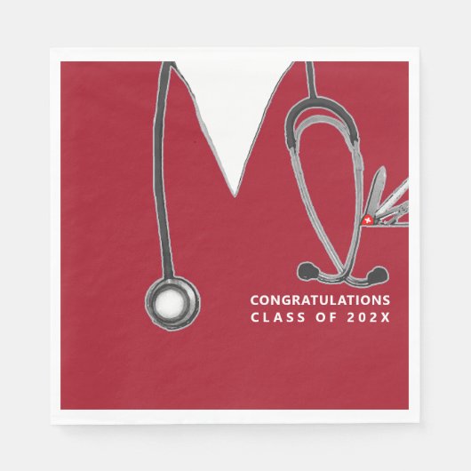 RN Nurse Graduation Party Serviette (Vorderseite)