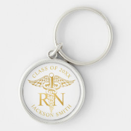 RN Nurse Imitats gold caduceus Custom Color Schlüsselanhänger