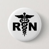 RN Nurse Medical Symbol Button (Vorderseite)