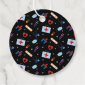 RN Nurse Nursing Student | Medizinisches Muster Geschenkanhänger (Rückseite)