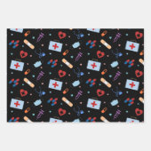 RN Nurse Nursing Student | Medizinisches Muster Geschenkpapier Set (Vorderseite 3)
