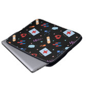 RN Nurse Nursing Student | Medizinisches Muster Laptopschutzhülle (Vorne Knopf)