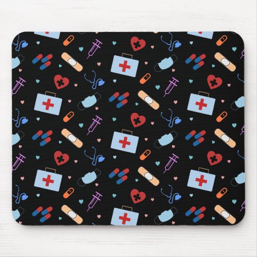 RN Nurse Nursing Student | Medizinisches Muster Mousepad (Vorne)