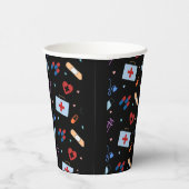 RN Nurse Nursing Student | Medizinisches Muster Pappbecher (Rechts)