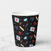 RN Nurse Nursing Student | Medizinisches Muster Pappbecher (Vorderseite)