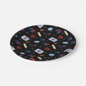 RN Nurse Nursing Student | Medizinisches Muster Pappteller (Schrägansicht)