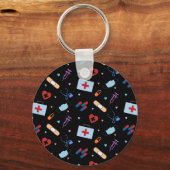 RN Nurse Nursing Student | Medizinisches Muster Schlüsselanhänger (Vorderseite)