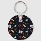 RN Nurse Nursing Student | Medizinisches Muster Schlüsselanhänger (Rückseite)
