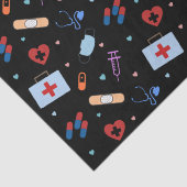 RN Nurse Nursing Student | Medizinisches Muster Seidenpapier (Detail)