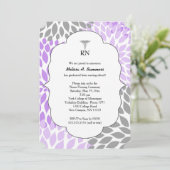 RN Nurse Pinning Zeremonie lädt Lavendel Einladung (Stehend Vorderseite)