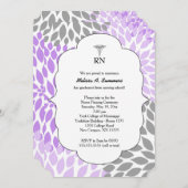 RN Nurse Pinning Zeremonie lädt Lavendel Einladung (Vorne/Hinten)