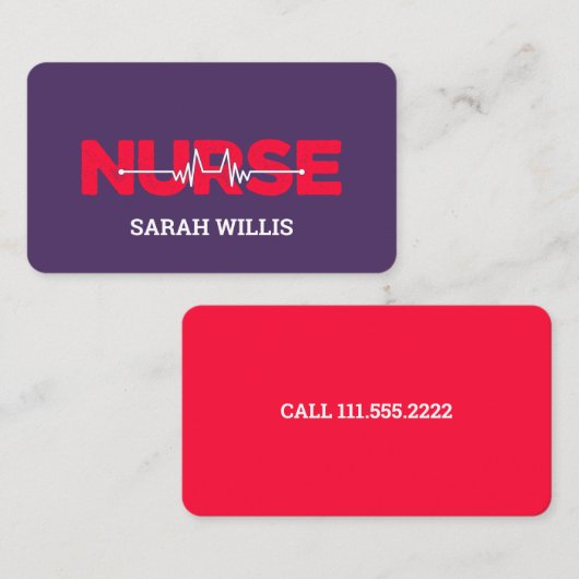 RN Nurse Practitioner Visitenkarte (Vorne/Hinten)