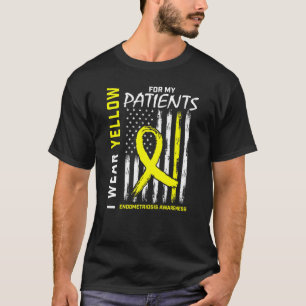 Rn Nurse Yellow Ribbon Patienten Endometriose T-Shirt