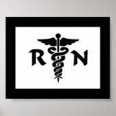RN Nurses and Medical Symbol Poster (Vorne)