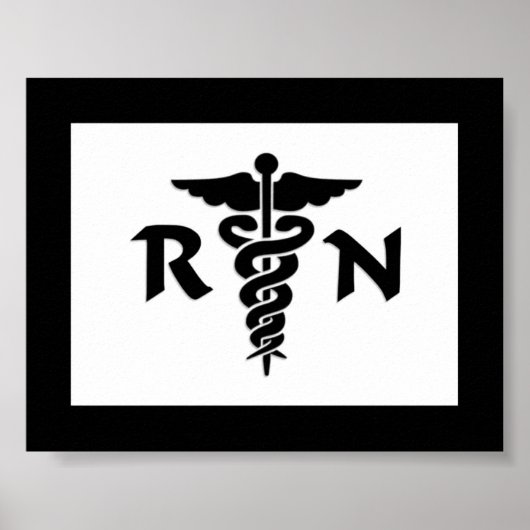 RN Nurses and Medical Symbol Poster (Vorne)