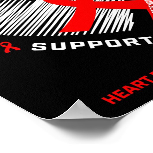 Rn Nurses I Tragen Red Heart Disease Awareness Poster (Ecke)