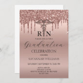 RN Nursing Abschluss Celebration Einladung (Vorne/Hinten)