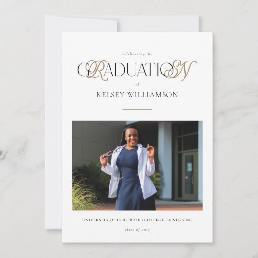 RN Nursing Degree Abschluss Announccard Ankündigung (Vorderseite)