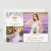 RN Nursing Floral Abschluss 3 Foto Ankündigung (Vorderseite)