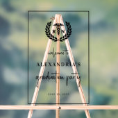 RN Nursing School Abschluss Elegante Begrüßung Acrylschild (Neutral)