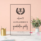 RN Nursing School Abschluss Elegante Begrüßung Acrylschild (Hochzeit)