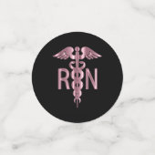 RN Nursing School Graduate - Pink Konfetti (Klein Vorderseite)