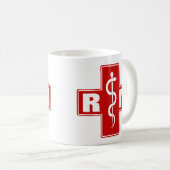 RN oder Initialen der Krankenversicherung Kaffeetasse (VorderseiteRechts)