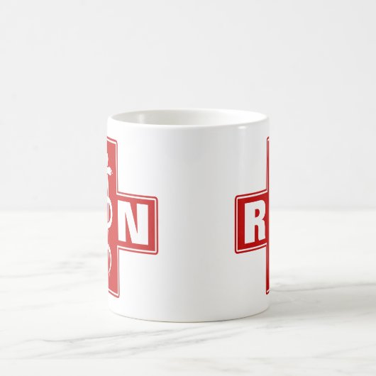RN oder Initialen der Krankenversicherung Kaffeetasse (Mittel)
