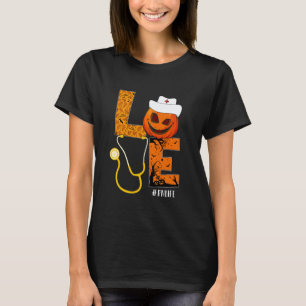 RN-Pflegekraft liebt Pflegeberuf Halloween-Kürbisk T-Shirt