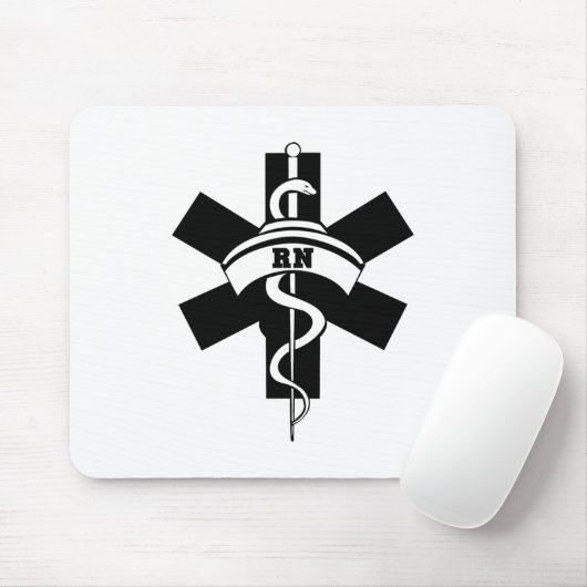RN pflegt medizinisches Symbol Mousepad (Mit Mouse)
