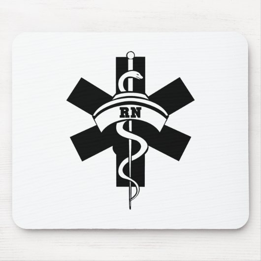 RN pflegt medizinisches Symbol Mousepad (Vorne)