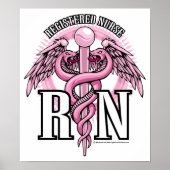 RN Pink Caduceus Poster (Vorne)