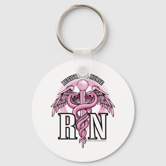 RN Pink Caduceus Schlüsselanhänger (Vorderseite)