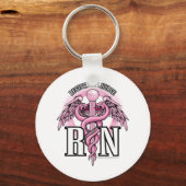 RN Pink Caduceus Schlüsselanhänger (Vorderseite)