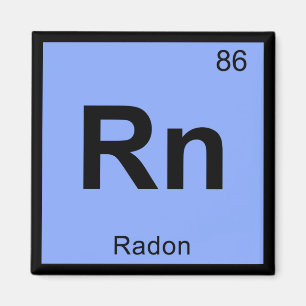 Rn - Radon Chemistry Periodisches Tabellensymbol Magnet