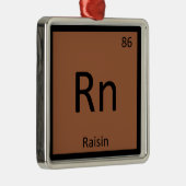 Rn - Raisin Fruit Chemistry Periodisches Tabellens Ornament Aus Metall (Rechts)