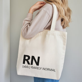 RN Rarely Normal Nursing Tote Bag Gift for Her Tragetasche