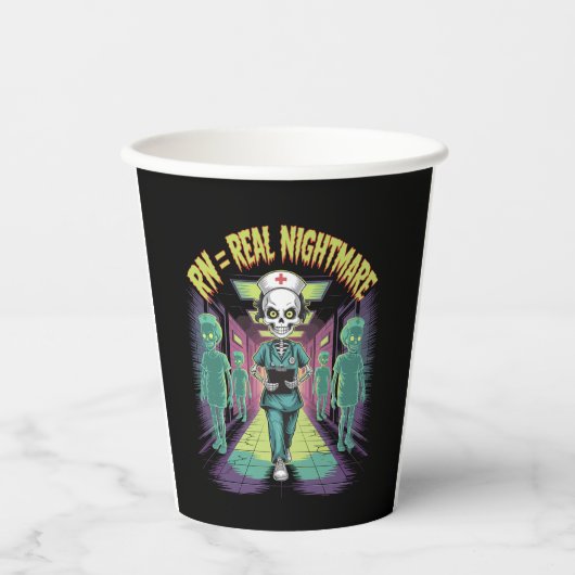 RN = Real Nightmare Halloween Nurie Pappbecher (Vorderseite)