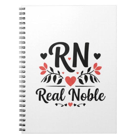 RN Real Noble Floral Ornamental Art Notizblock (Vorderseite)