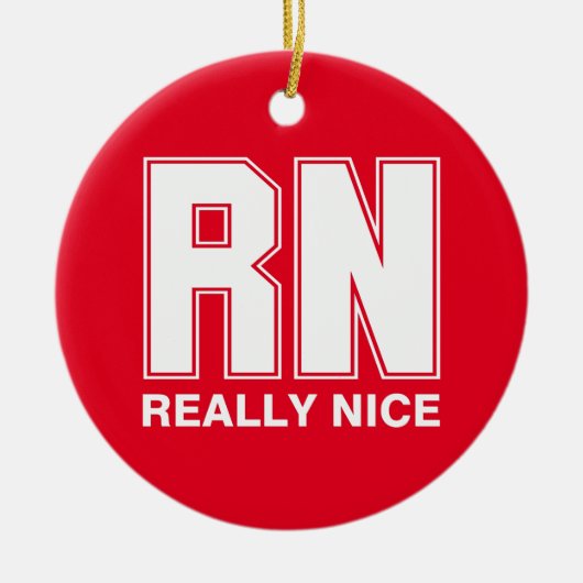 RN Really Nice Keramik Ornament (Vorne)