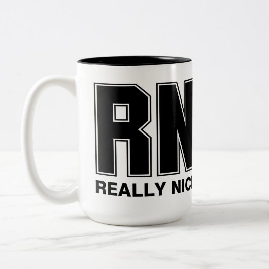 RN Really Nice Zweifarbige Tasse (Links)