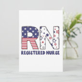 RN Registered Nurse 4. Juli Subtle American Einladung (Stehend Vorderseite)