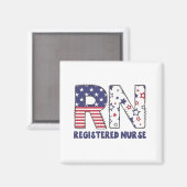 RN Registered Nurse 4. Juli Subtle American Magnet (Vorderseite/Rückseite)